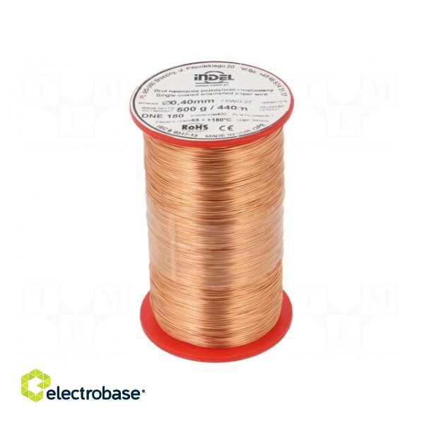Coil wire | single coated enamelled | 0.4mm | 0.5kg | -65÷180°C