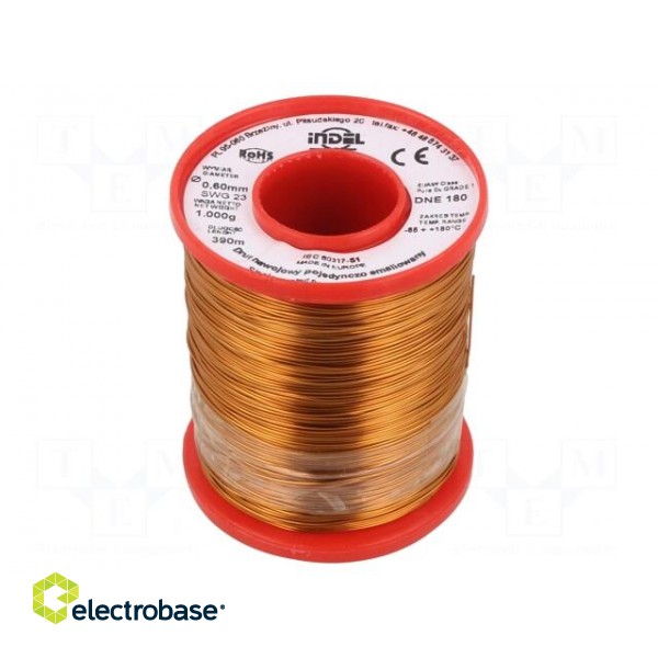 Coil wire | single coated enamelled | 0.6mm | 1kg | -65÷180°C