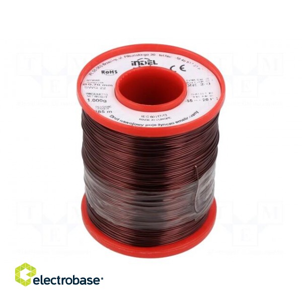Coil wire | single coated enamelled | 0.7mm | 1kg | -65÷200°C