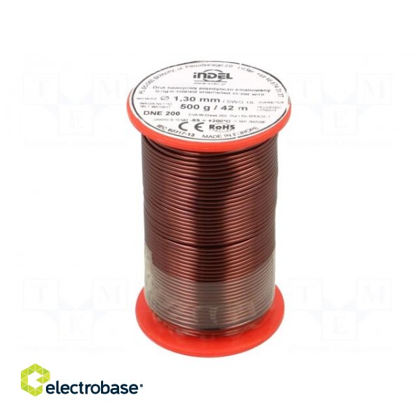 Coil wire | single coated enamelled | 1.3mm | 0.5kg | -65÷200°C