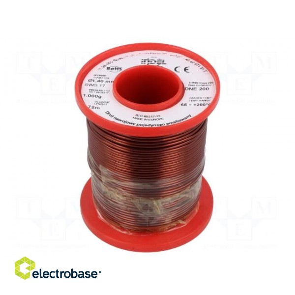 Coil wire | single coated enamelled | 1.4mm | 1kg | -65÷200°C