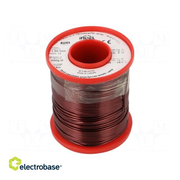 Coil wire | single coated enamelled | 1.5mm | 1kg | -65÷200°C