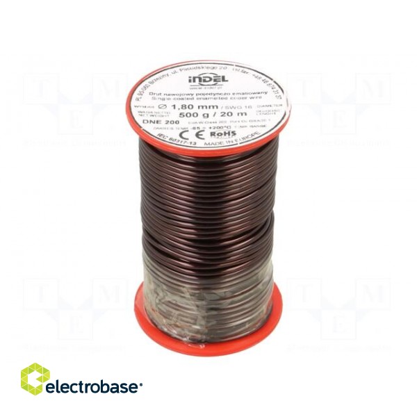 Coil wire | single coated enamelled | 1.8mm | 0.5kg | -65÷200°C
