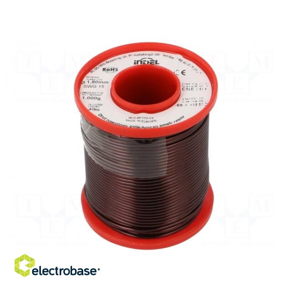 Coil wire | single coated enamelled | 1.8mm | 1kg | -65÷200°C