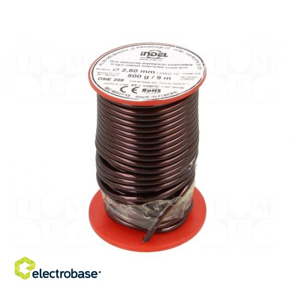 Coil wire | single coated enamelled | 2.8mm | 0.5kg | -65÷200°C