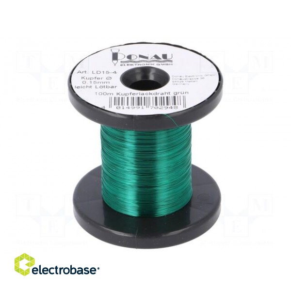 Silver plated copper wires | 0.15mm | 0.029kg | green | 100m