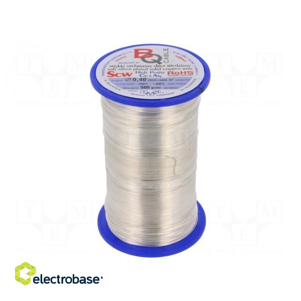 Silver plated copper wires | 0.4mm | 500g | 443m | -200÷800°C