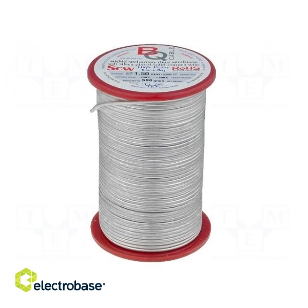 Silver plated copper wires | 1mm | 500g | Cu,silver plated | 72m