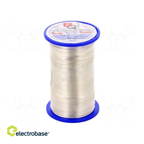 Silver plated copper wires | 0.7mm | 500g | Cu,silver plated | 145m