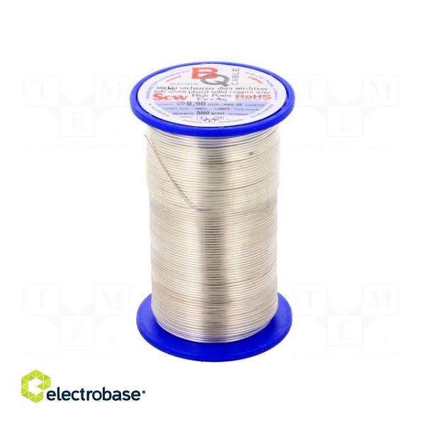 Silver plated copper wires | 0.9mm | 500g | Cu,silver plated | 88m