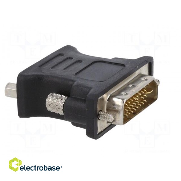 Converter | D-Sub 15pin HD socket,DVI-I (24+5) plug | black фото 4