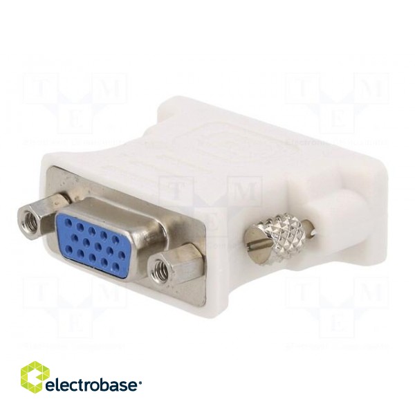 Converter | D-Sub 15pin HD socket,DVI-I (24+5) plug | white paveikslėlis 2