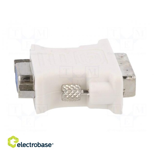 Converter | D-Sub 15pin HD socket,DVI-I (24+5) plug | white фото 3