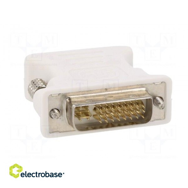 Converter | D-Sub 15pin HD socket,DVI-I (24+5) plug | white фото 5