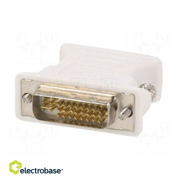 Converter | D-Sub 15pin HD socket,DVI-I (24+5) plug | white фото 6