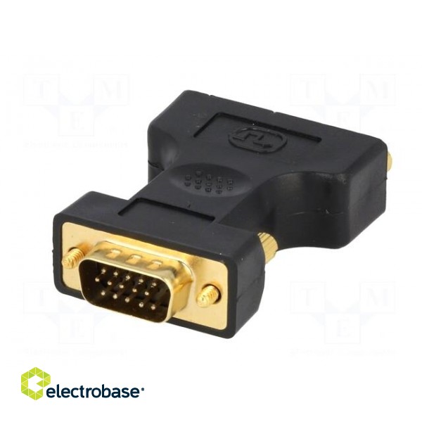 Adapter | D-Sub 15pin HD plug,DVI-I (24+5) socket | Colour: black image 6
