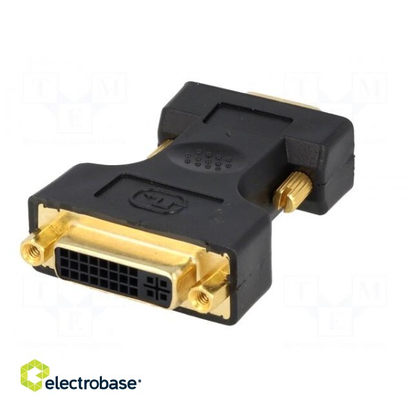 Adapter | D-Sub 15pin HD plug,DVI-I (24+5) socket | Colour: black image 2