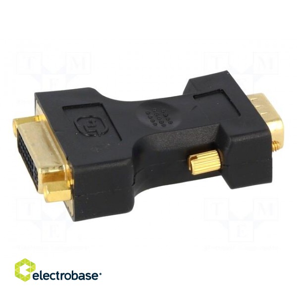 Adapter | D-Sub 15pin HD plug,DVI-I (24+5) socket | Colour: black image 3