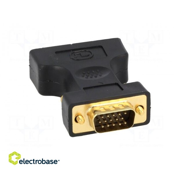 Adapter | D-Sub 15pin HD plug,DVI-I (24+5) socket | Colour: black image 5