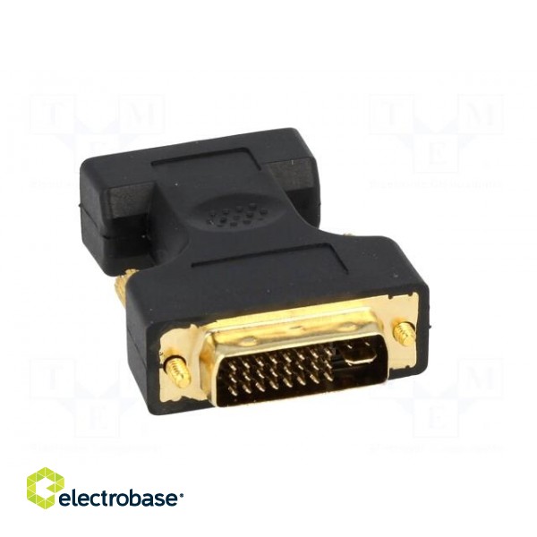 Adapter | D-Sub 15pin HD socket,DVI-I (24+5) plug | Colour: black фото 9