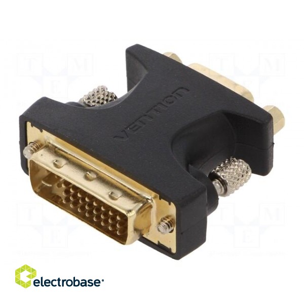 Converter | D-Sub 15pin HD socket,DVI-I (24+5) plug | black image 1