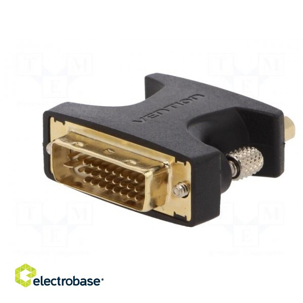Converter | D-Sub 15pin HD socket,DVI-I (24+5) plug | black paveikslėlis 2