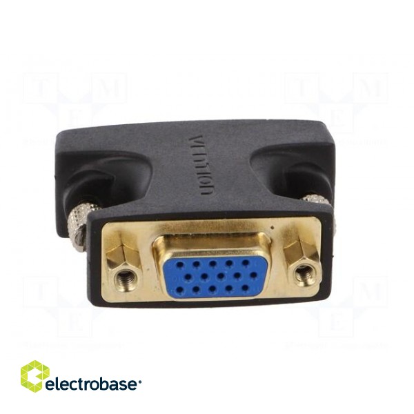 Converter | D-Sub 15pin HD socket,DVI-I (24+5) plug | black paveikslėlis 5