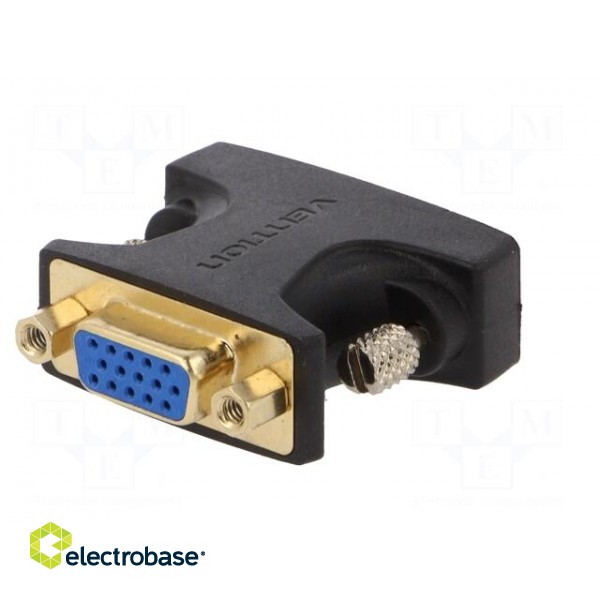 Converter | D-Sub 15pin HD socket,DVI-I (24+5) plug | black paveikslėlis 6