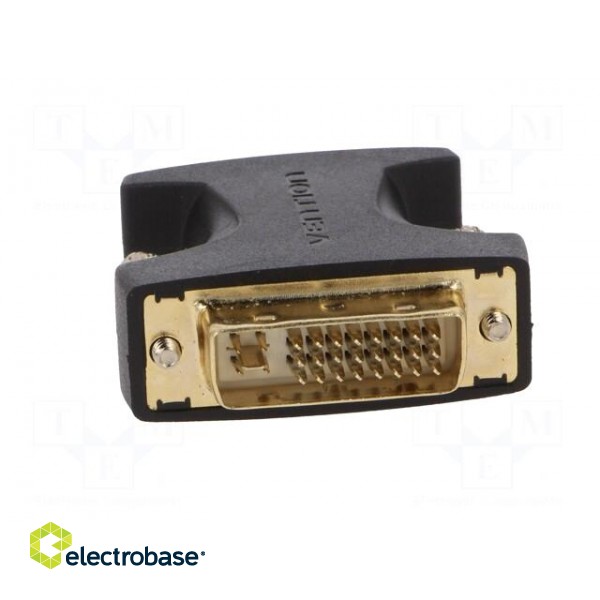 Converter | D-Sub 15pin HD socket,DVI-I (24+5) plug | black paveikslėlis 9