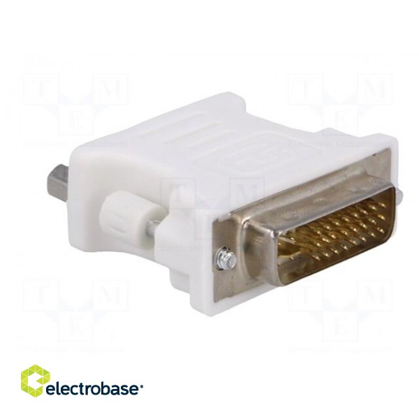 Adapter | D-Sub 15pin HD socket,DVI-I (24+5) plug | Colour: white фото 8