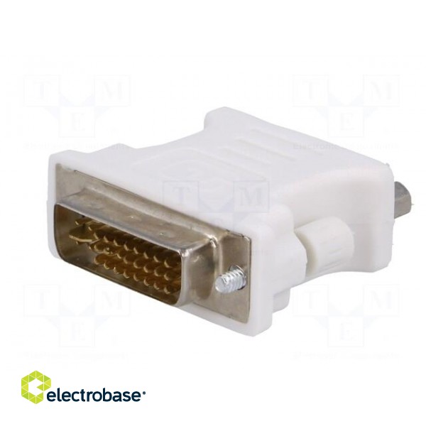Adapter | D-Sub 15pin HD socket,DVI-I (24+5) plug | Colour: white image 2