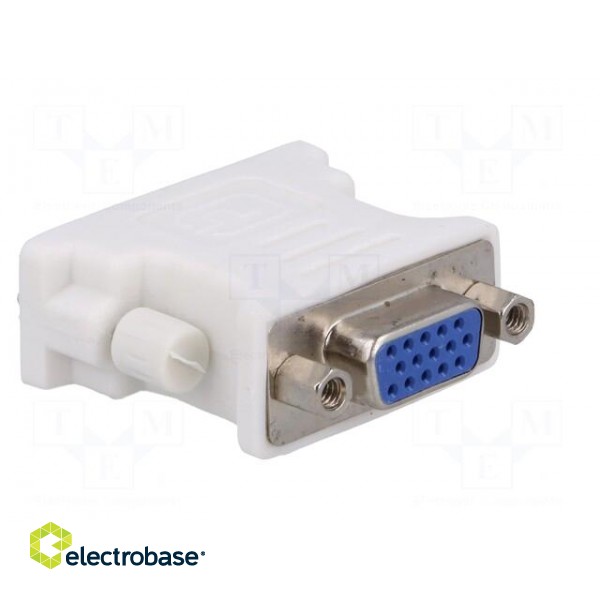 Adapter | D-Sub 15pin HD socket,DVI-I (24+5) plug | Colour: white image 4