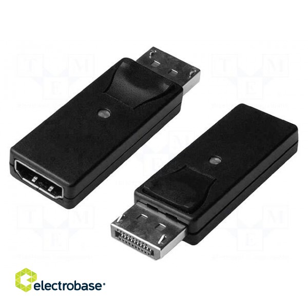 Adapter | DisplayPort 1.1a | DisplayPort plug,HDMI socket | black