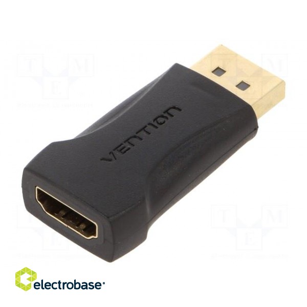 Adapter | DisplayPort plug,HDMI socket | black | Enclos.mat: PVC image 1