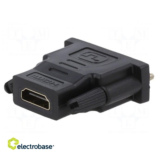 Adapter | DVI-D (18+1) plug,HDMI socket | black paveikslėlis 1
