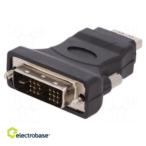 Adapter | DVI-D (18+1) plug,HDMI socket | Colour: black image 1