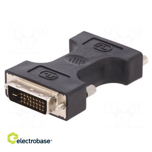 Adapter | DVI-I (24+5) socket,DVI-D (24+1) plug | Colour: black фото 1