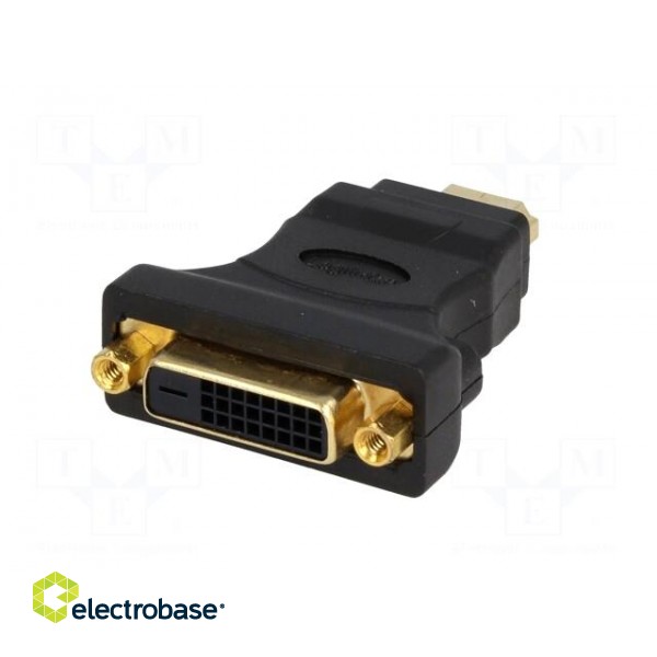 Adapter | DVI-D (24+1) socket,HDMI plug | Colour: black фото 2