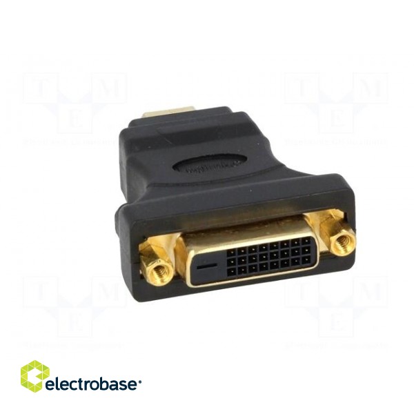 Adapter | DVI-D (24+1) socket,HDMI plug | Colour: black фото 9