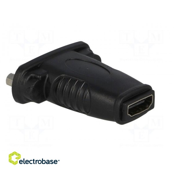 Adapter | DVI-D (24+1) socket,HDMI socket | Colour: black paveikslėlis 4