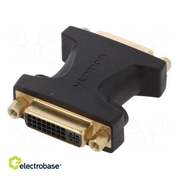Adapter | DVI-I (24+5) socket,both sides | black image 1