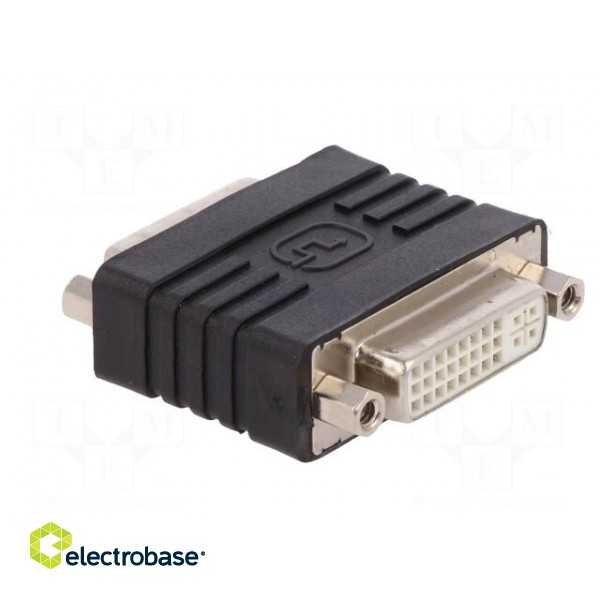 Adapter | DVI-I (24+5) socket,both sides | Colour: black image 4
