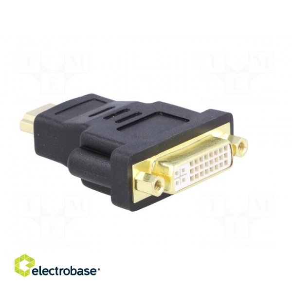 Adapter | DVI-I (24+5) socket,HDMI plug | Colour: black фото 4