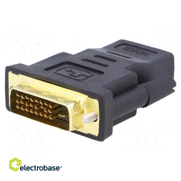 Adapter | HDMI 1.4 | DVI-D (24+1) plug,HDMI socket | Colour: black image 1