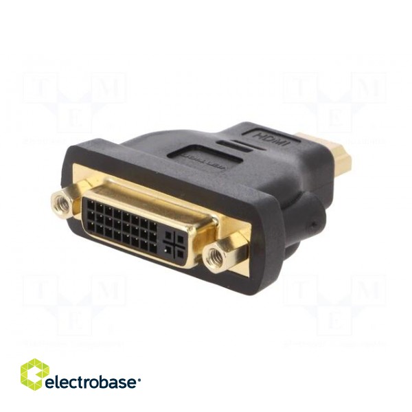 Adapter | HDMI 1.4 | DVI-I (24+5) socket,HDMI plug | black image 2