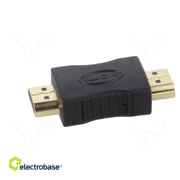 Adapter | HDMI 1.4 | HDMI plug,both sides | Colour: black paveikslėlis 3