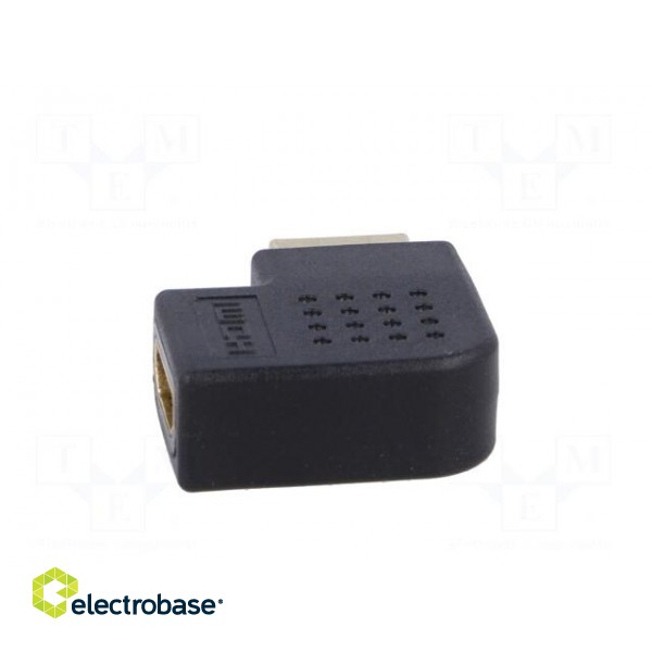 Adapter | HDMI 1.4 | HDMI socket 90°,HDMI plug | Colour: black paveikslėlis 5