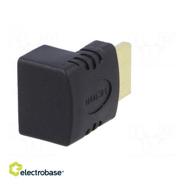 Adapter | HDMI 1.4 | HDMI socket 90°,HDMI plug | Colour: black фото 6