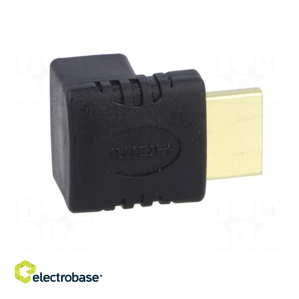 Adapter | HDMI 1.4 | HDMI socket 90°,HDMI plug | Colour: black фото 7