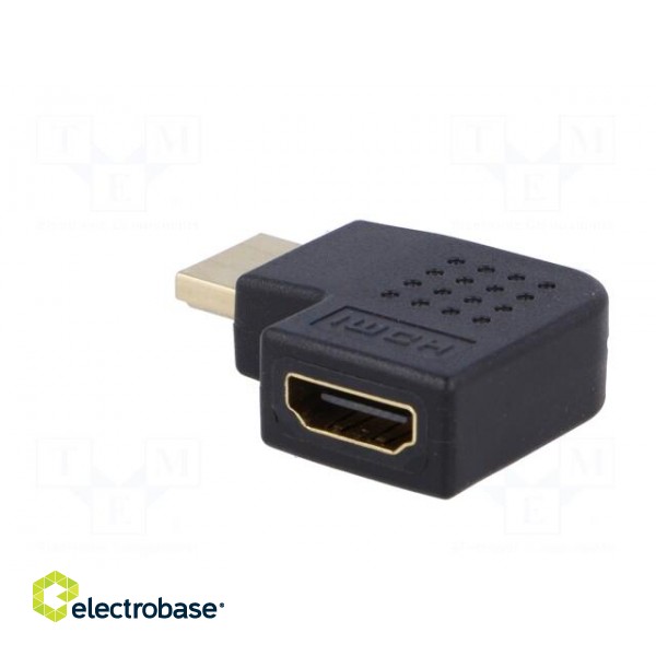 Adapter | HDMI 1.4 | HDMI socket 90°,HDMI plug | Colour: black image 4